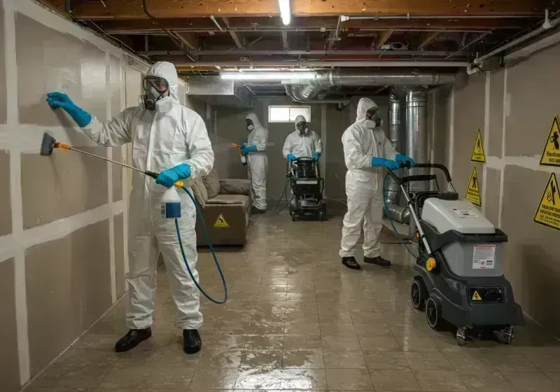 Basement Moisture Removal and Structural Drying process in Cody, WY